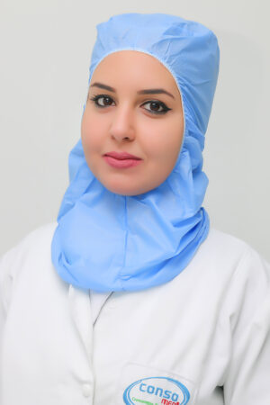 BLUE SURGEON HOOD WITH EARLOOP